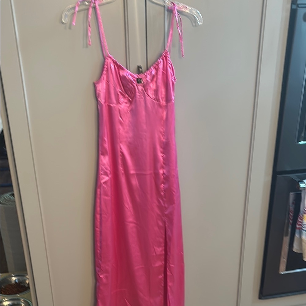 NWT Divided Pink Satin dress sz xxs